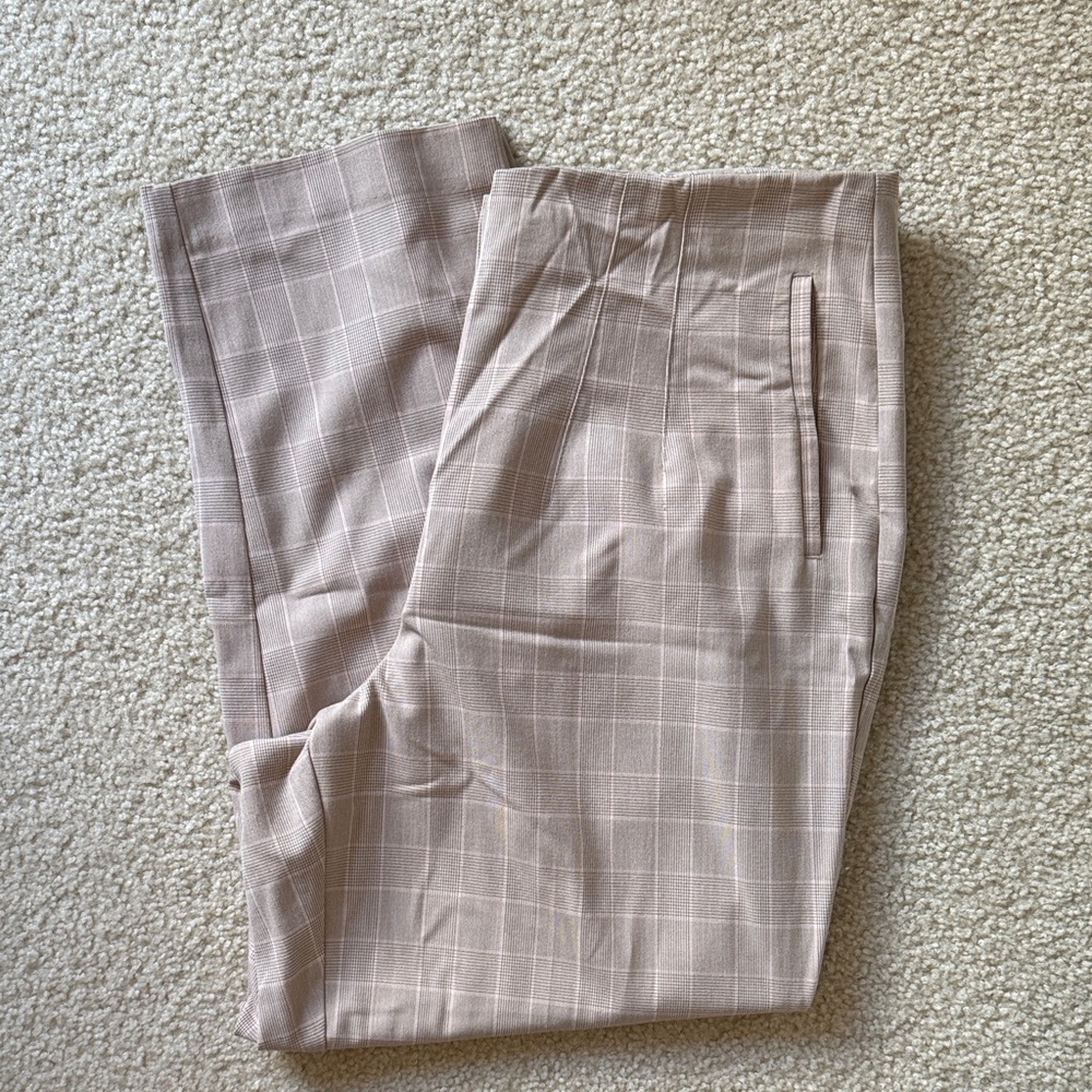 Nine West Women's Tapered Ankle Pants in Beige Check